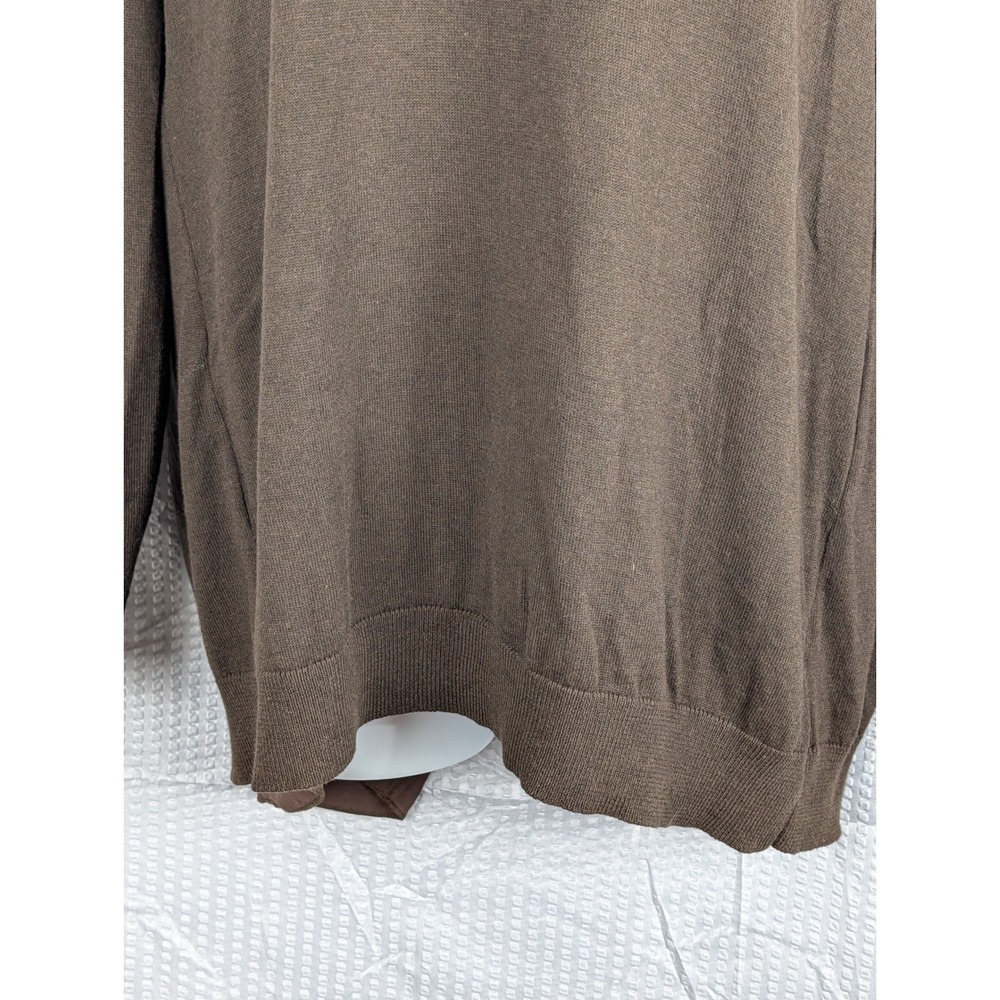 DG2 by Diane Gilman Chiffon Button Back Sweater XS Brown Mixed Media‎ Knit Top - Picture 5 of 14
